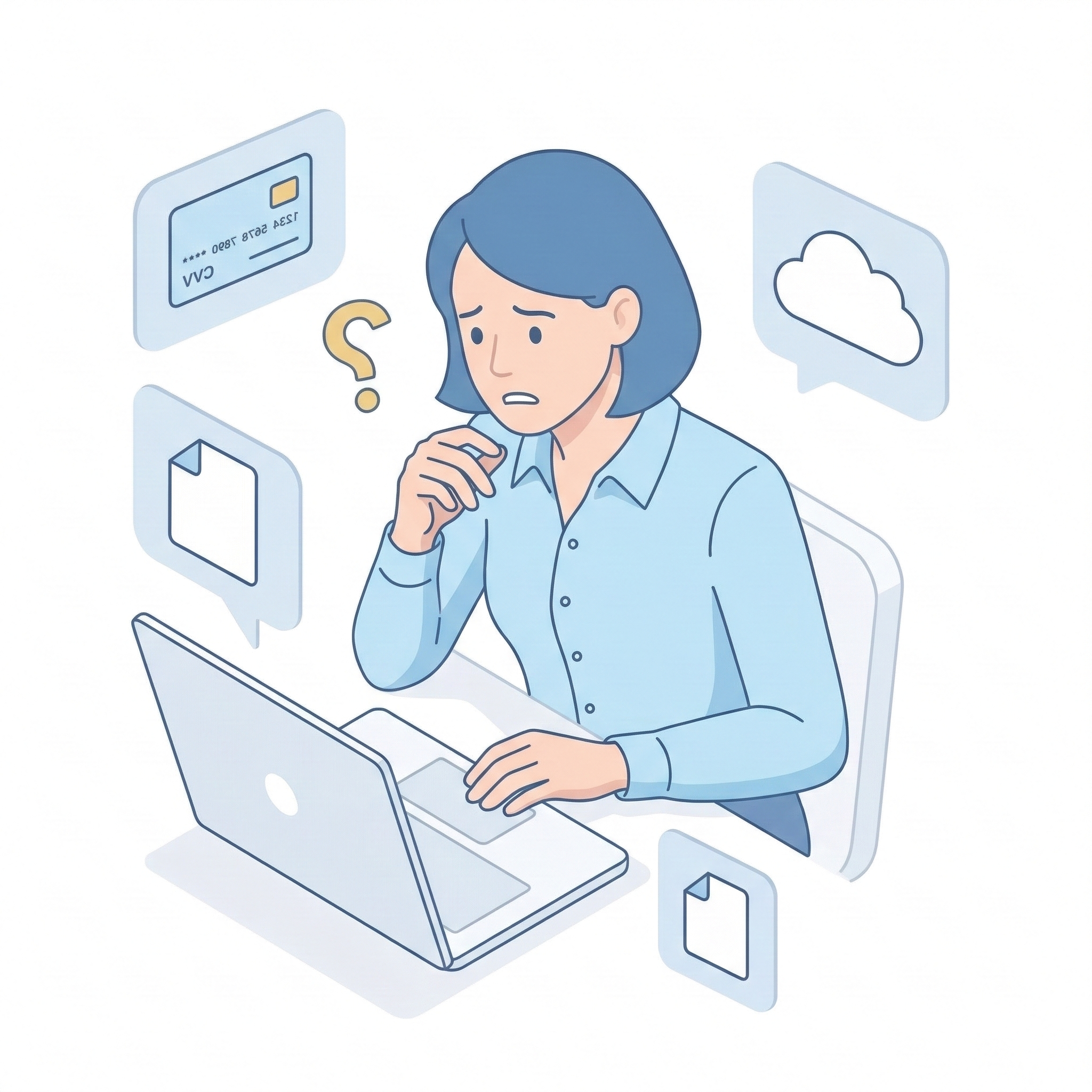 サービス選びで迷うイメージ